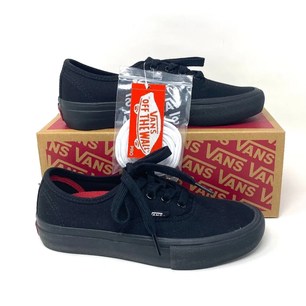 VANS Women's Size 5 Authentic Pro POPCUSH Black Low Classic Sneakers VN000Q0DBKA - Picture 1 of 11